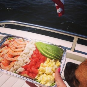 Seafood Cobb salad from Indian Harbor Yacht Club (IHYC)